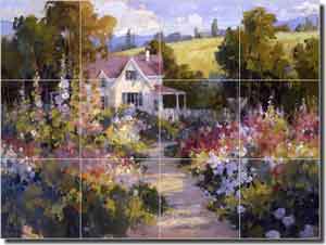 Songer Country Landscape Glass Tile Mural 24" x 18" - RW-SSA003