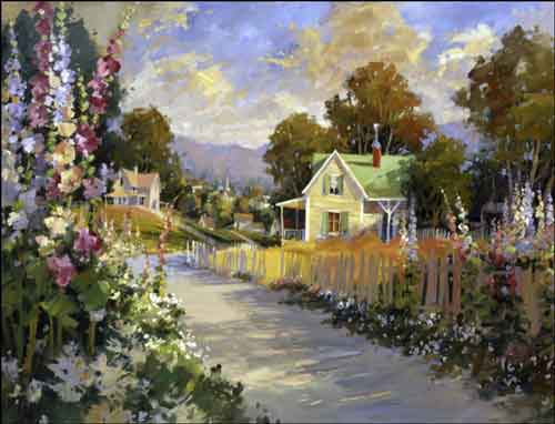 Hollyhock Lane by Steve Songer Ceramic Accent & Decor Tile RW-SSA004AT