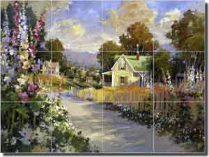 Songer Country Landscape Glass Tile Mural 24" x 18" - RW-SSA004