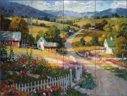 Rolling Hills by Steve Songer Ceramic Tile Mural RW-SSA008