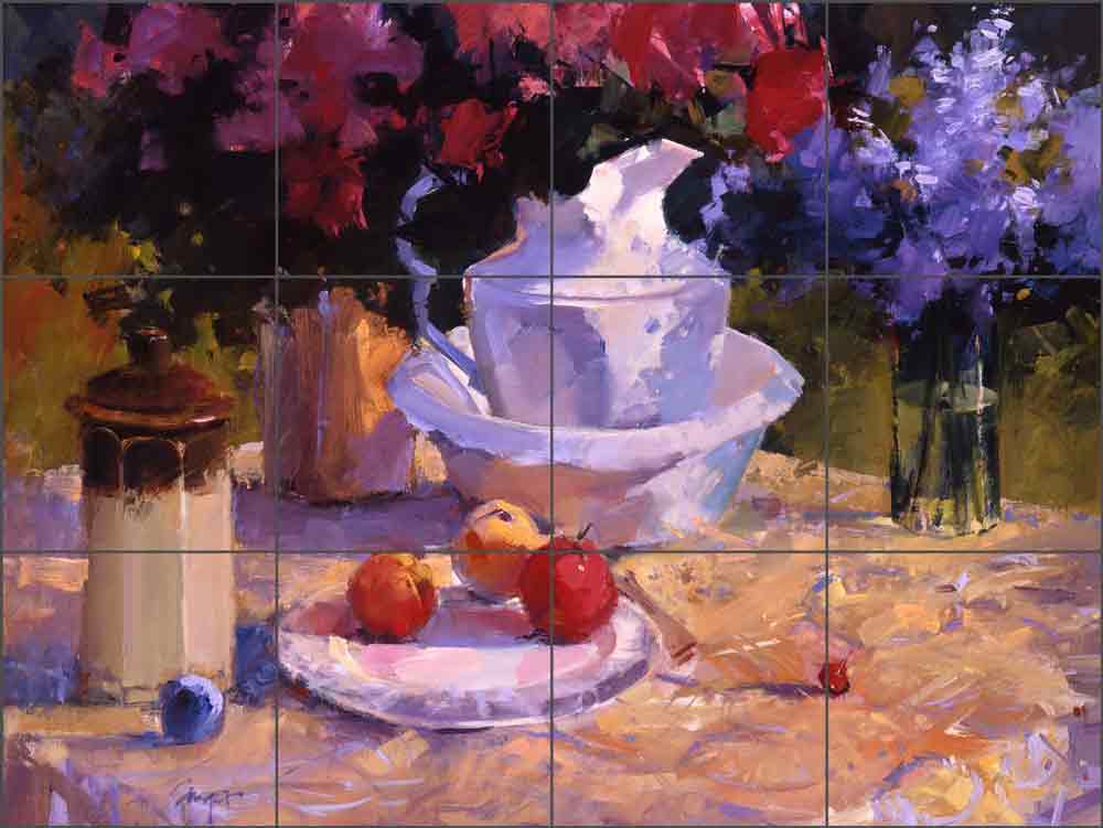 Still Life with Pitcher by Steve Songer Ceramic Tile Mural - RW-SSA010
