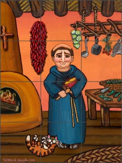 San Pascual and Vigas by Victoria de Almeida Ceramic Tile Mural RW-VAA003
