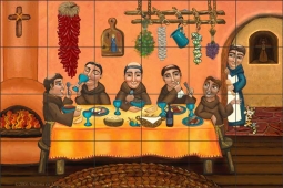 San Pascual's Table II by Victoria de Almeida Ceramic Tile Mural - RW-VAA007