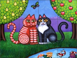 Feeling Koi by Victoria de Almeida Ceramic Tile Mural RW-VAA009