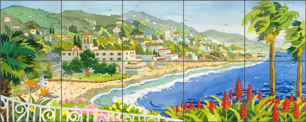 Looking Over Laguna by Robin Wethe Altman Ceramic Tile Mural RWA006