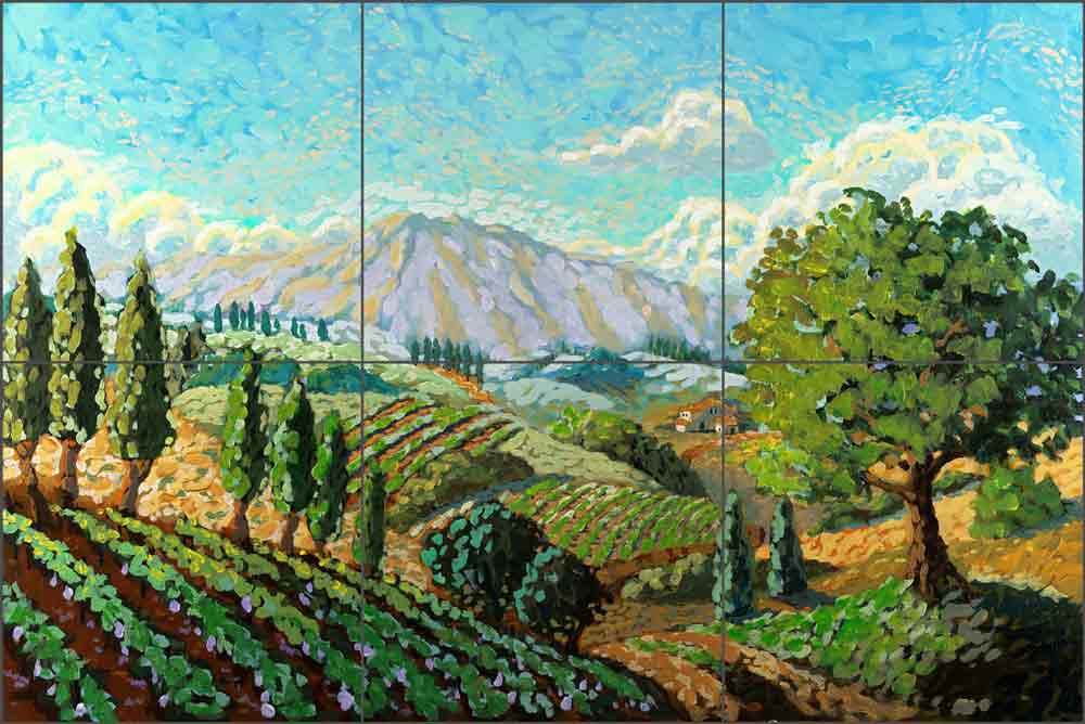 Napa Valley by Robin Wethe Altman Ceramic Tile Mural - RWA008