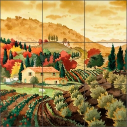 Tuscan Serenity by Robin Wethe Altman Ceramic Tile Mural - RWA016