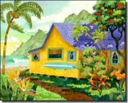 Altman Tropical Seascape Ceramic Accent Tile 10" x 8" - RWA018