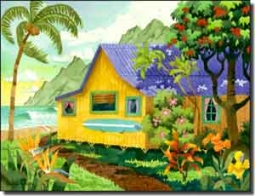 Altman Tropical Seascape Ceramic Accent Tile 8" x 6" - RWA018AT