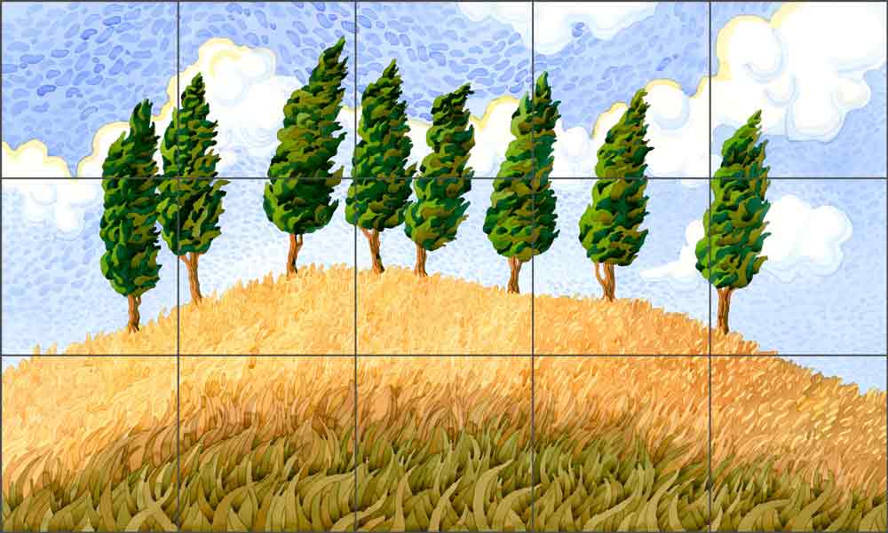 Peace of Mind by Robin Wethe Altman Ceramic Tile Mural RWA022