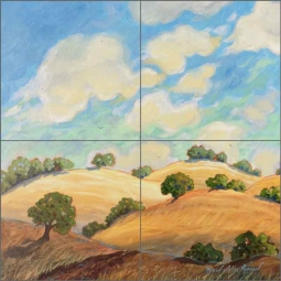 Acrylic Hills by Robin Wethe Altman Ceramic Tile Mural RWA038