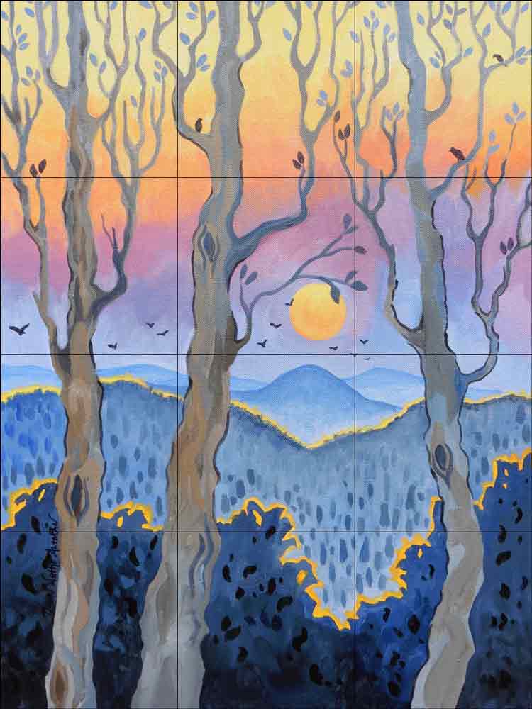 Carolina Trees by Robin Wethe Altman Ceramic Tile Mural RWA051