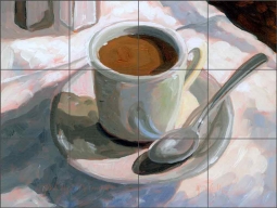 Coffee by Robin Wethe Altman Ceramic Tile Mural RWA052