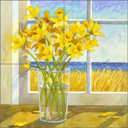 Daffodils in the Window by Robin Wethe Altman RWA054
