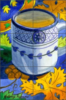 French Cup by Robin Wethe Altman Ceramic Tile Mural RWA056