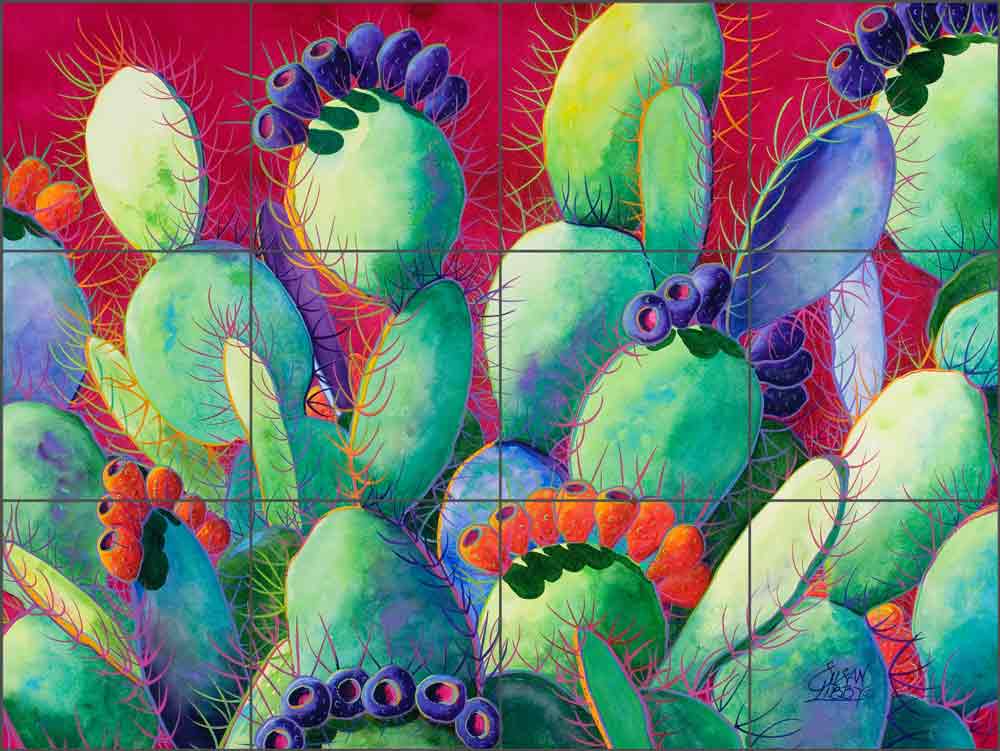 Desert Jewels by Susan Libby Ceramic Tile Mural SLA008