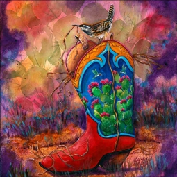 Wren-O-Vating by Susan Libby Ceramic Accent & Decor Tile SLA013AT