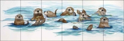 The Boys by Susan Libby Ceramic Tile Mural SLA018
