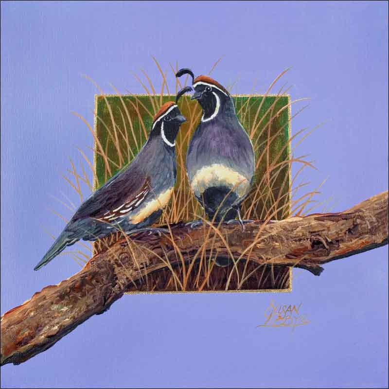 Grassland Duo by Susan Libby Ceramic Accent & Decor Tile - SLA029AT