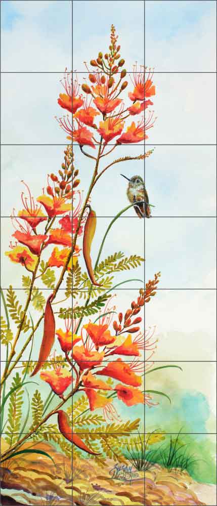 Paradise Retreat by Susan Libby Ceramic Tile Mural - SLA031