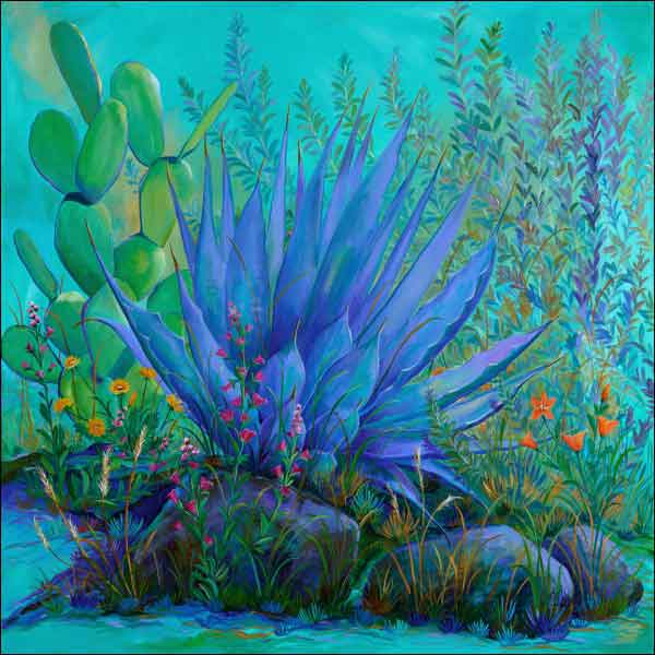 Desert Garden by Susan Libby Ceramic Accent Tile - SLA035AT