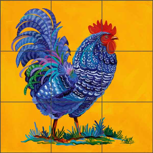 Spring Strutt by Susan Libby Ceramic Tile Mural - SLA036