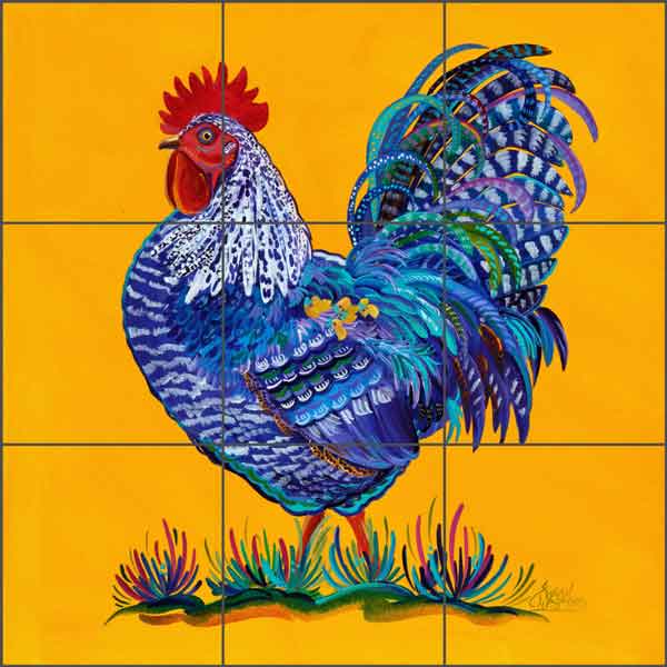 Showing His Colors by Susan Libby Ceramic Tile Mural - SLA037