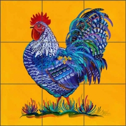Showing His Colors by Susan Libby Ceramic Tile Mural - SLA037