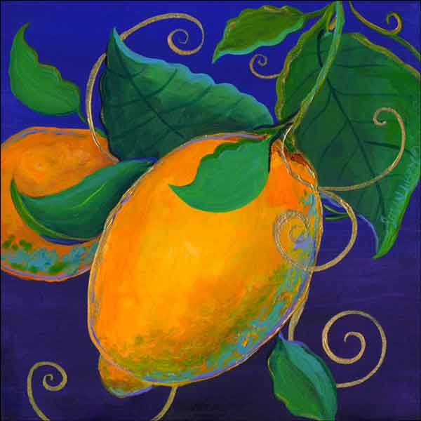 Garden Lemon by Susan Libby Accent & Decor Tile SLA039AT