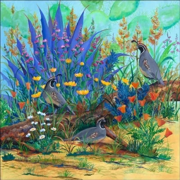 Desert Flowers by Susan Libby Accent & Decor Tile SLA064AT