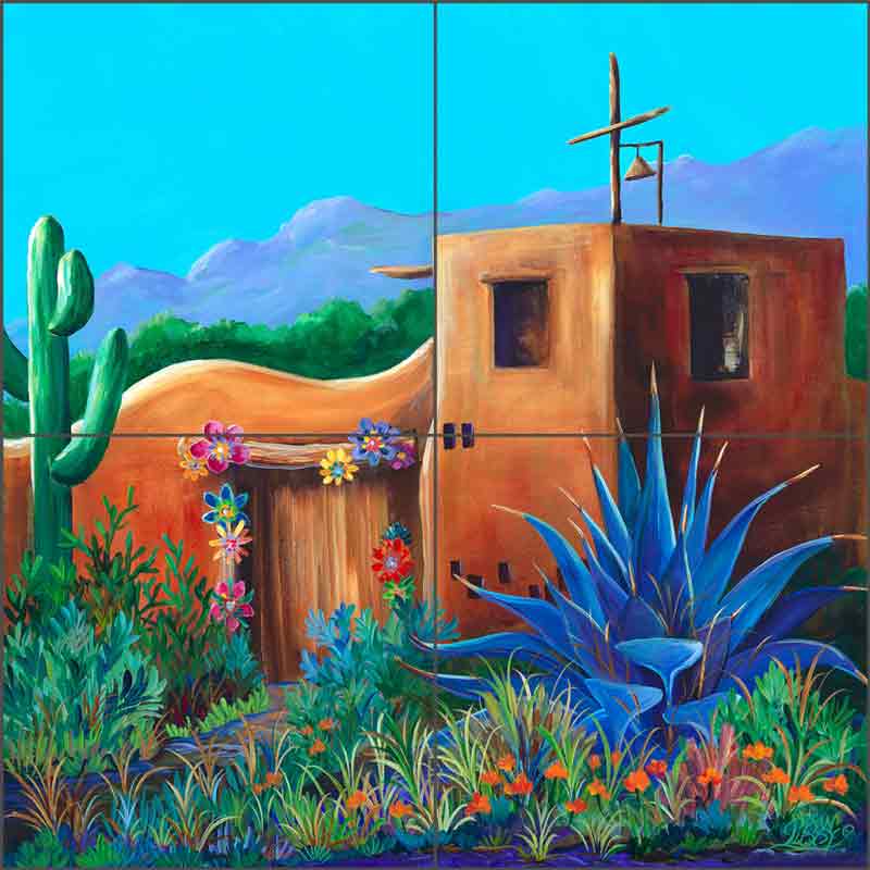 De Grazia Little Chapel by Susan Libby Ceramic Tile Mural SLA070