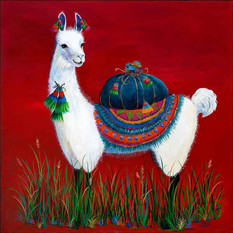 Dolly Llama by Susan Libby Accent & Decor Tile SLA072AT