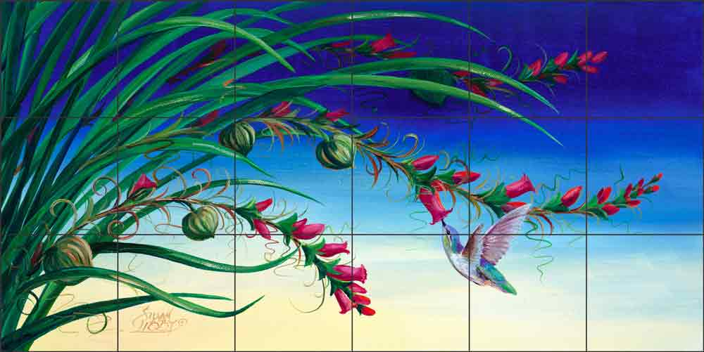 Morning Flight by Susan Libby Ceramic Tile Mural SLA079