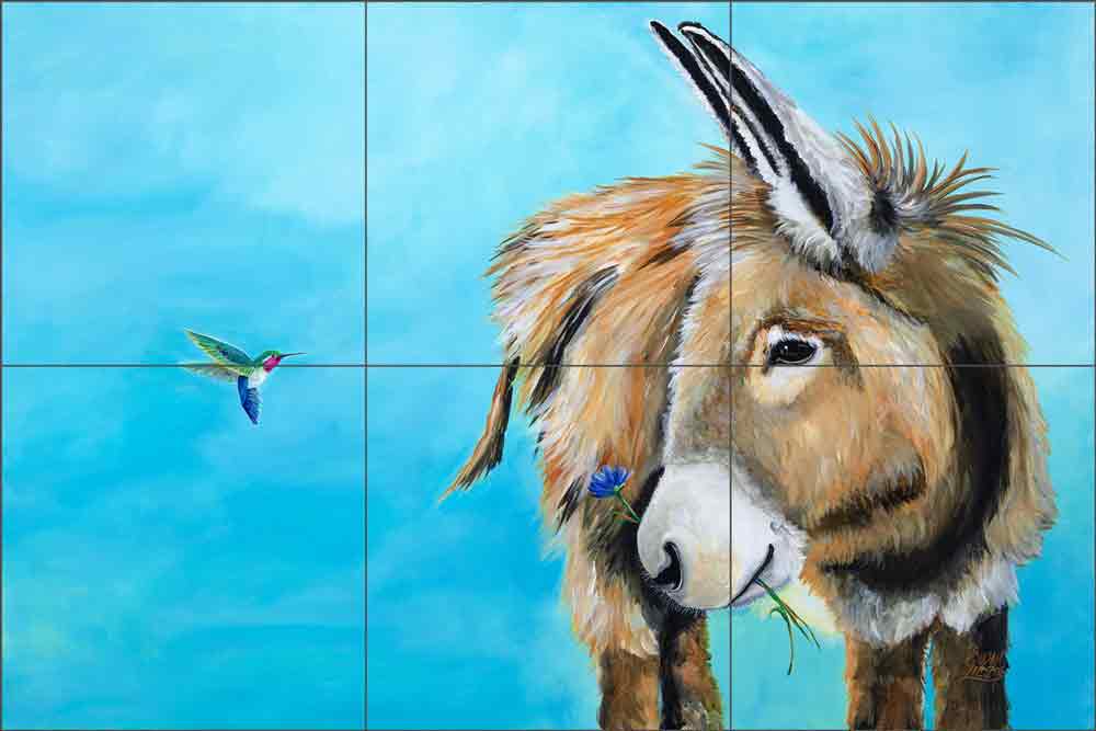 Nectar Inspector by Susan Libby Ceramic Tile Mural SLA080