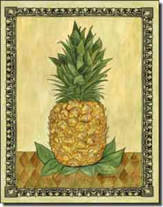 Mullen Pineapple Fruit Ceramic Accent Tile 8" x 10" - SM007AT