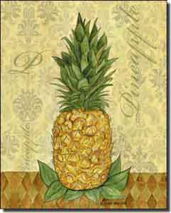 Mullen Fruit Pineapple Ceramic Accent Tile 8" x 10" - SM045AT