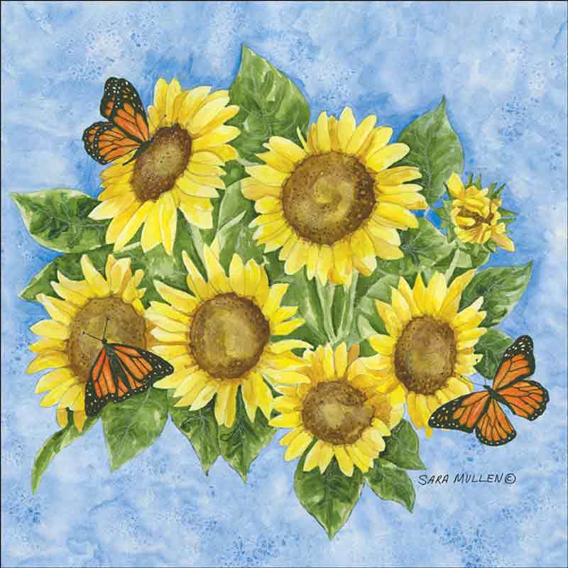 Sunflowers by Sara Mullen Accent & Decor Tile SM057AT