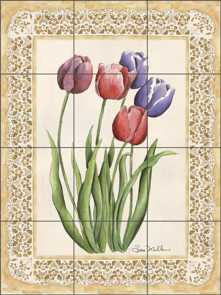 My Mother's Garden by Sara Mullen Ceramic Tile Mural SM059