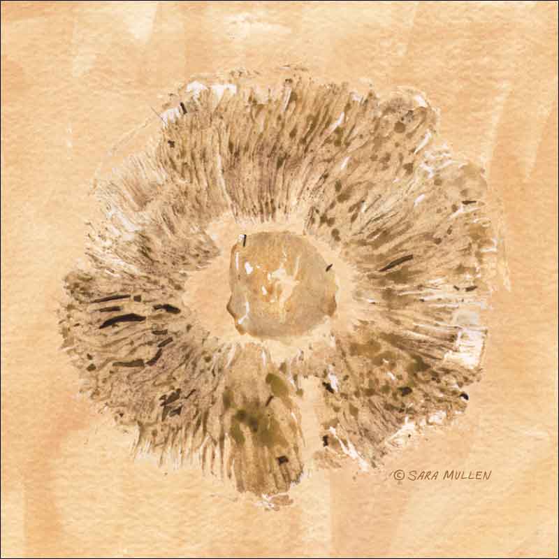 Mullen Mushroom Fungi Art Ceramic Accent Tile - SM076AT