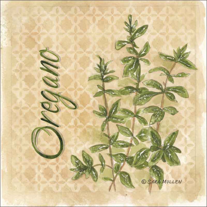 Oregano by Sara Mullen Ceramic Accent & Decor Tile - SM088AT