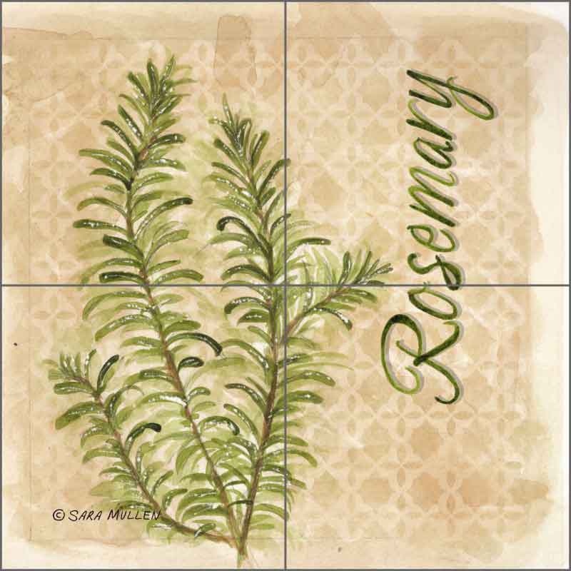 Rosemary by Sara Mullen Ceramic Tile Mural - SM089