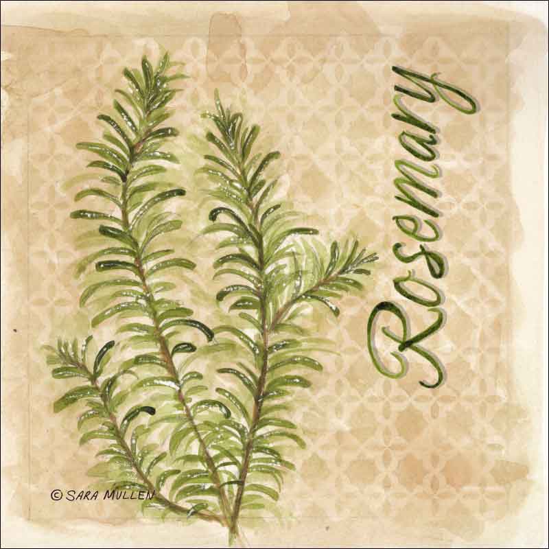 Rosemary by Sara Mullen Ceramic Accent & Decor Tile - SM089AT