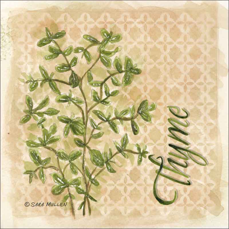 Thyme by Sara Mullen Ceramic Accent & Decor Tile - SM091AT