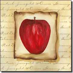 Mullen Fruit Apple Ceramic Accent Tile 6" x 6" - SM101AT