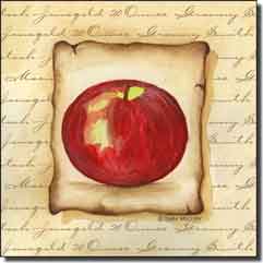 Mullen Fruit Apple Ceramic Accent Tile 6" x 6" - SM102AT