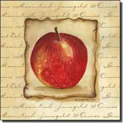 Mullen Fruit Apple Ceramic Accent Tile 6" x 6" - SM103AT