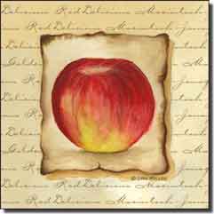 Mullen Fruit Apple Ceramic Accent Tile 6" x 6" - SM104AT