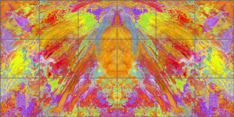 duBois Abstract Medicine Man Ceramic Tile Mural TDA037