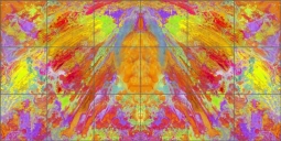 duBois Abstract Medicine Man Ceramic Tile Mural TDA037