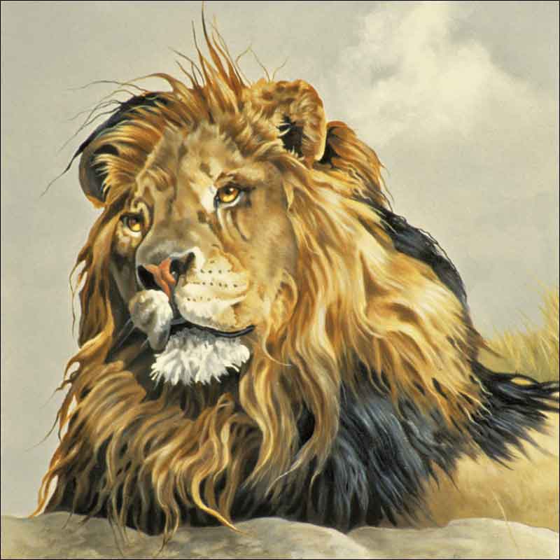 Lion King by Verdayle Forget Ceramic Accent & Decor Tile - VFA027AT